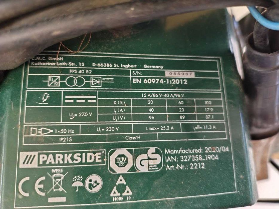 Плазма Parkside PPS 40 B2
