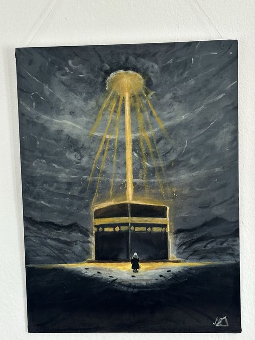 2 tablouri pictate manual – peisaj + artă spirituală, unicat