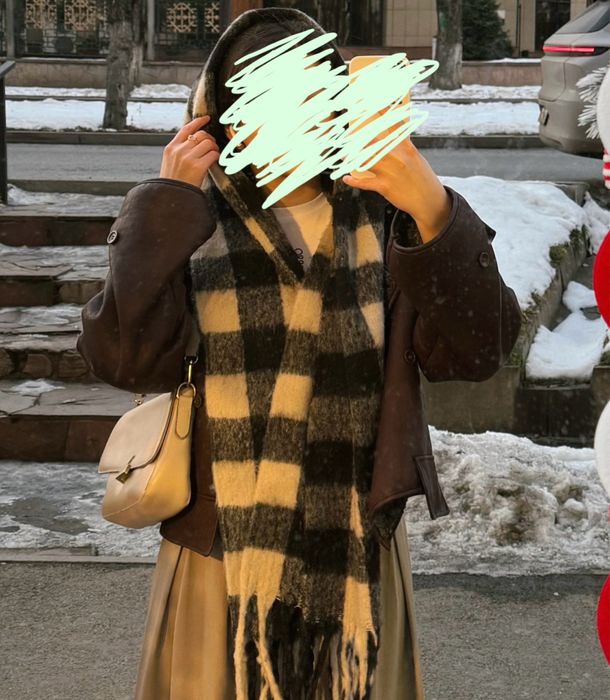 Зимний шарф длинный