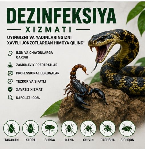 Dezinfeksiya ilon chayon kaltakesak