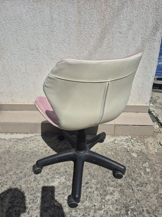 Vănd Scaun de birou alb/roz, 40/50x78/78x40/50 cm