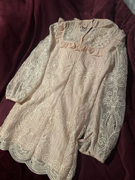 Официална розова  рокля. Намалена