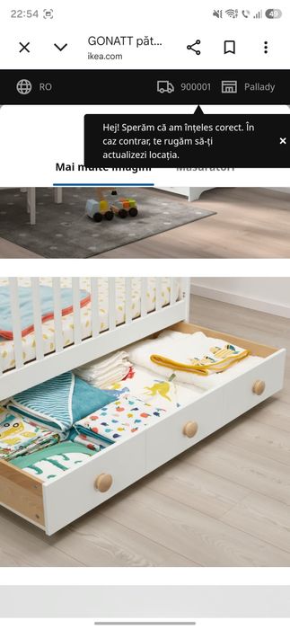 Pătut bebeluș Gonatt (Ikea)
