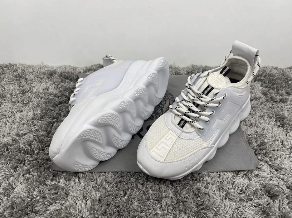 Adidasi Versace Chain Alb - Adidasi Fete Baieti