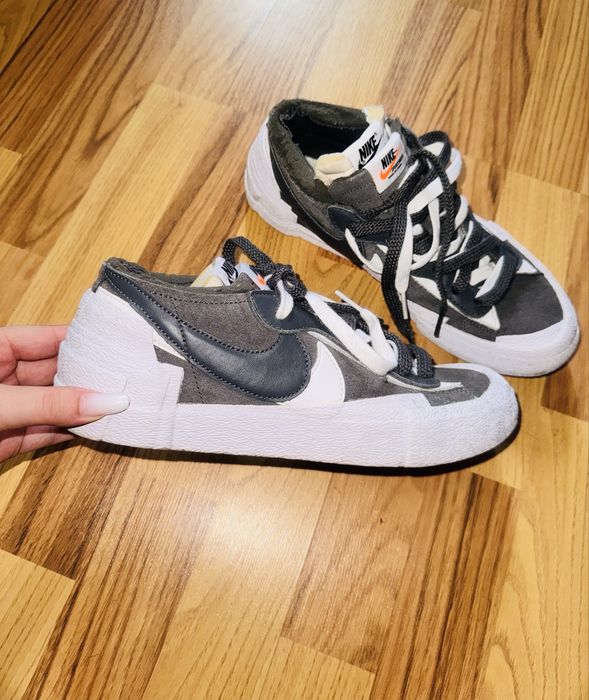 Nike Tenisi Blazer Low Iron Grey x Sacai