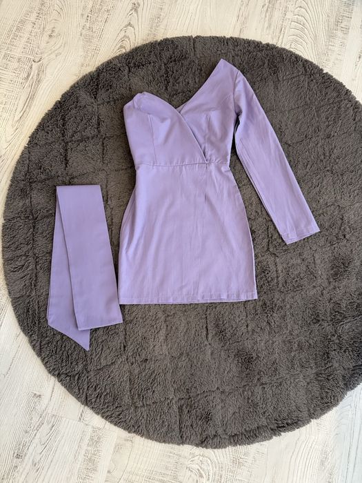 Лилава рокля Zara, Bershka, Trendyol