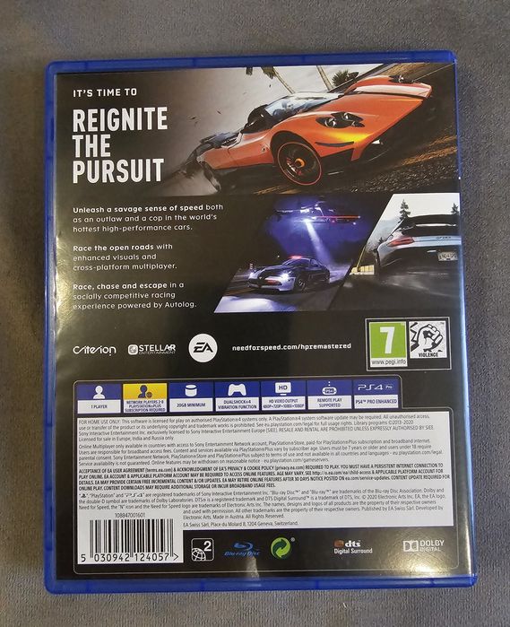Продам nfs hot pursuit на ps4
