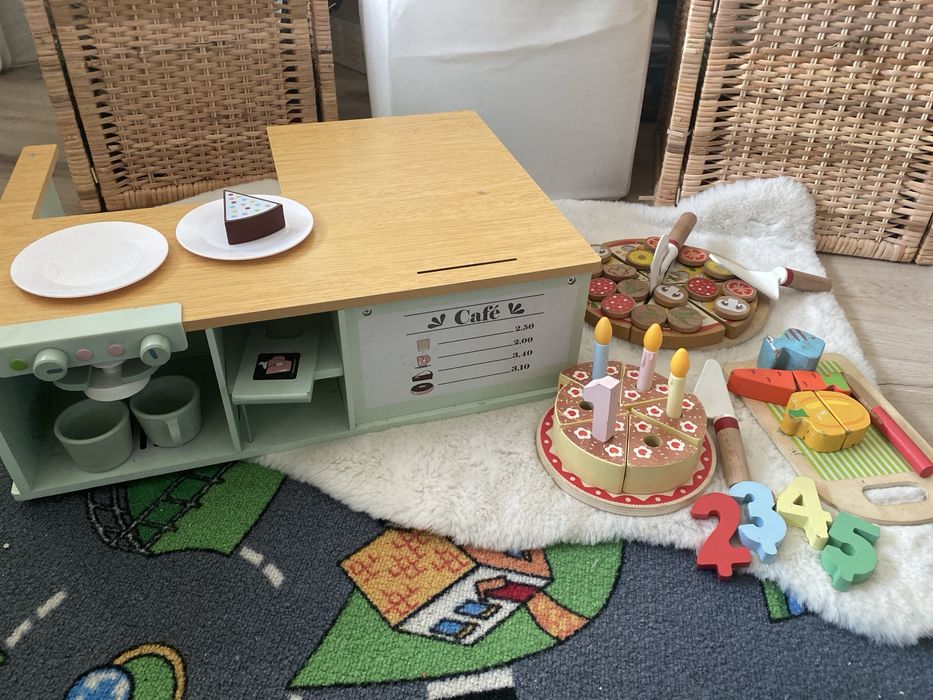 Lot jucarie Cafenea/Pizza Tort de lemn Playtive