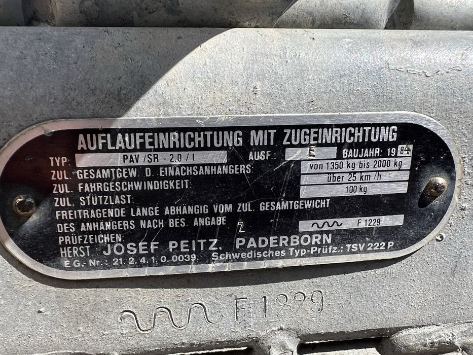 Remorca de 2 cai  fara probleme acte valabile