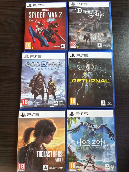 PS5 (6 Игри) Demon's Souls , Spaiderman 2 , God of War Ragnorok...