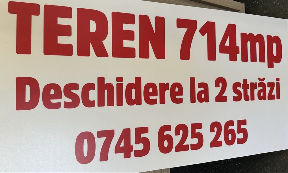 Teren extravilan  714mp, Craiova/Simnicu de Jos, deschidere 2 strazi