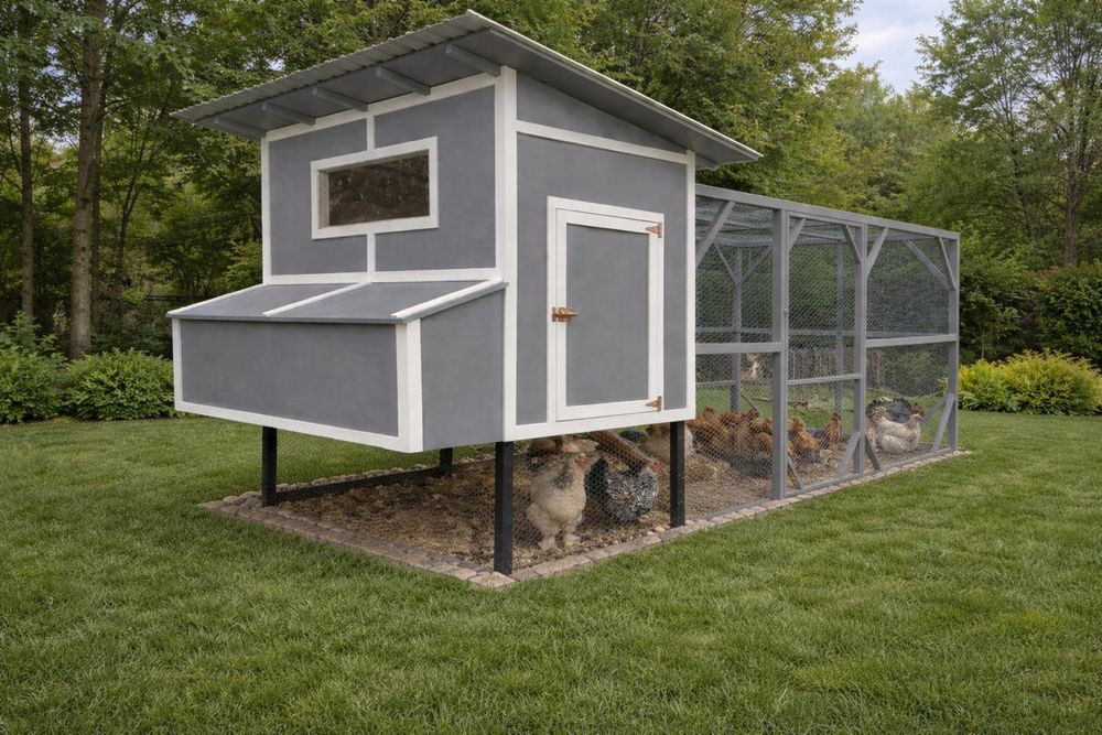 Vând coteț pentru găini, model modern și funcțional