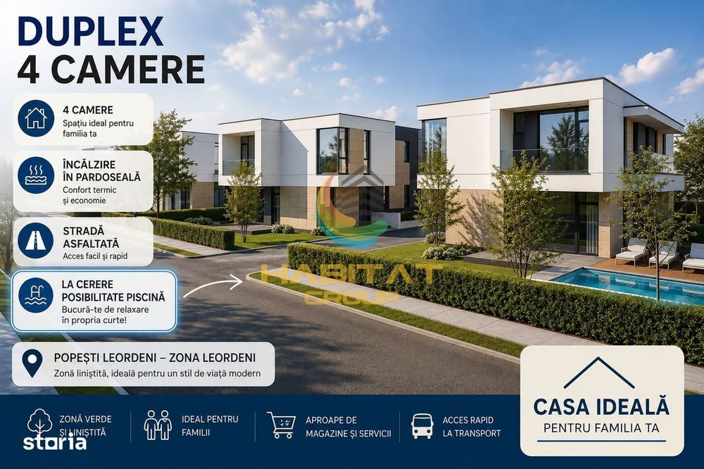Vânzare Vila | Duplex P+1 | 160 mp | Popești Leordeni