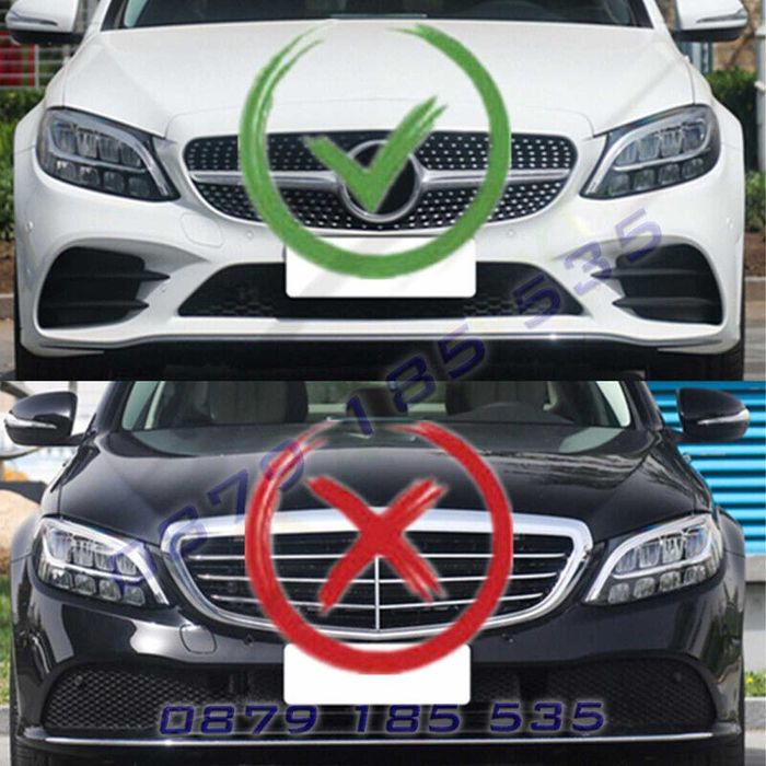 Лайсни спойлер предна броня Mercedes C W205 AMG мерцедес Ц амг части