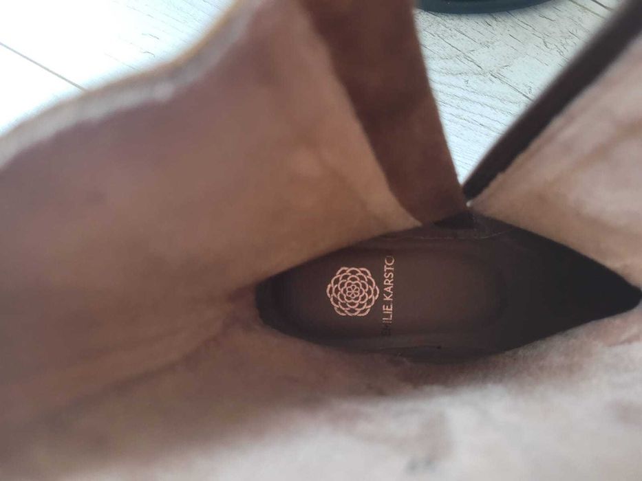 Cizme damă ”Emilie Karston”, piele naturală întoarsă. Noi.
