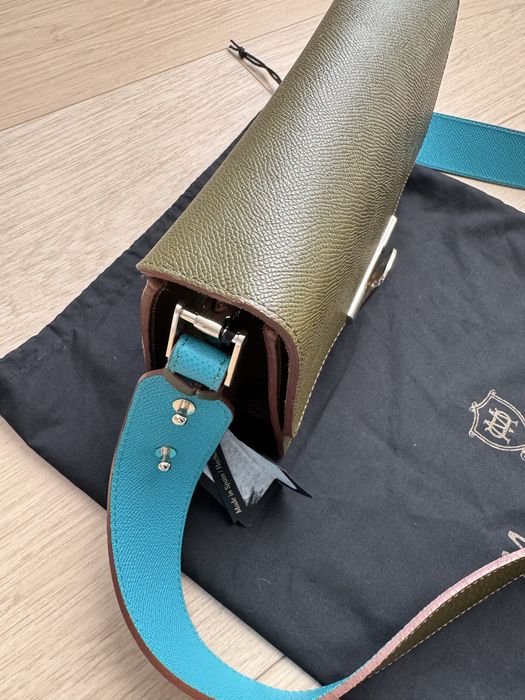 Massimo Duti чанта естествена кожа с етикет