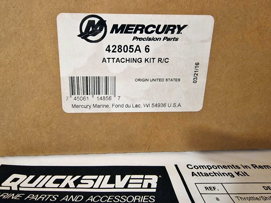 Mercury 6/8/9.9/15 к.с. | К-т за монтаж на дистанционно управление