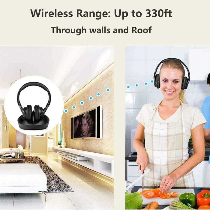 Безжични ТВ слушалки, слушалки с RF предавател,станция за зареждане