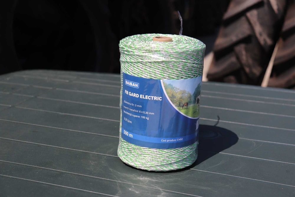 Rola fir Gard Electric verde-alb fi 3mm 6x0.3mm SS 500m Vaci