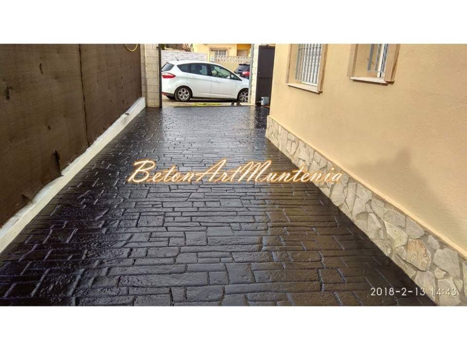 Beton amprentat,amprentat vertical.