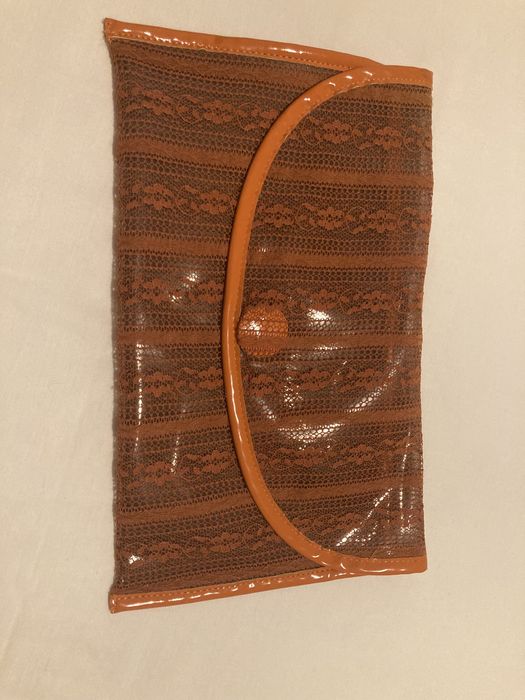 Poseta plic portocalie dantela