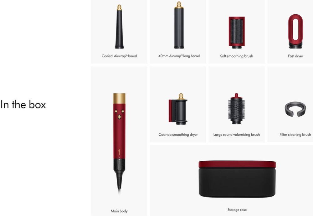 Dyson stayler airwrap complate long red velvet id