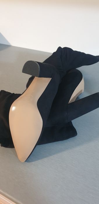 Cizme lungi piele intoarsa