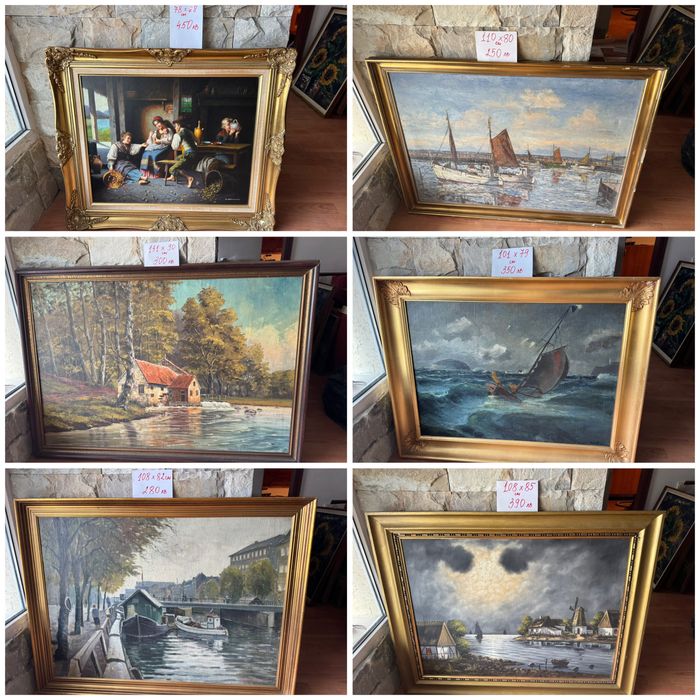 Автентични стари  авторски  картини от маслени бои. Над 50 броя