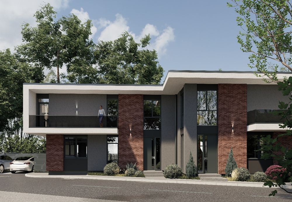 Case cuplate + Casa Individuala P+E NZEB Panouri Fotovoltaice + stații încărcare Auto Finisaje Premium !