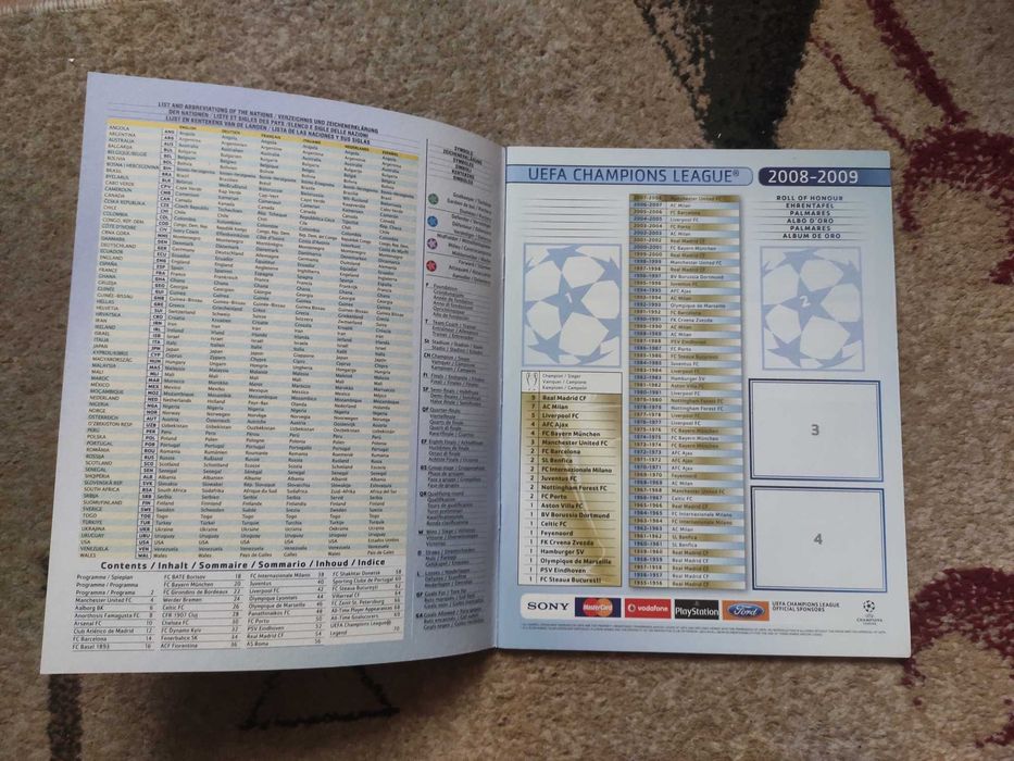 Set complet Panini Champions League 08/09 (stickere + album)
