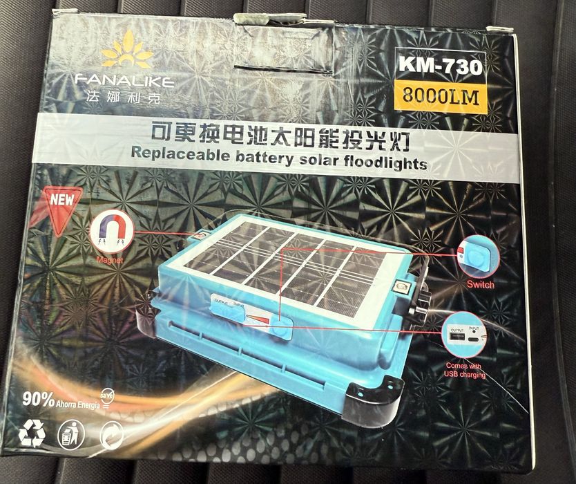 Мини прожектор с солнечной панелью