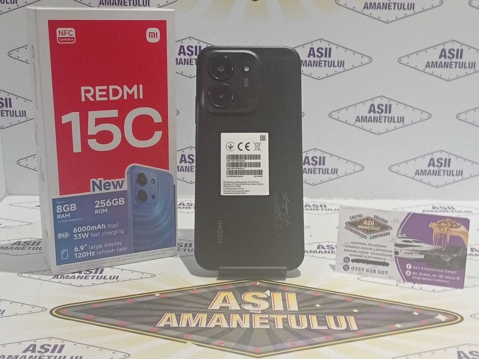Asii Amanetului-REDMI 15C dual sim, ca NOU, 256GB, 8GB RAM