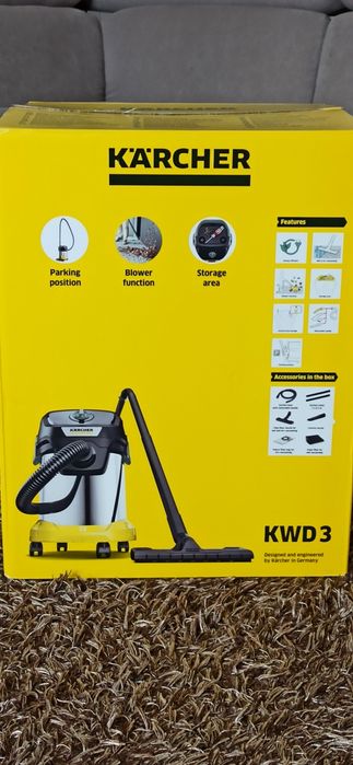 Aspirator umed/uscat Karcher KWD 3 S V-17/4/20F, 1000W, container inox