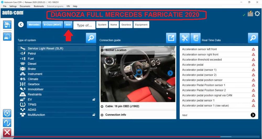 Tester Auto Profesional universal masini&camioane Bluetooth Obd2