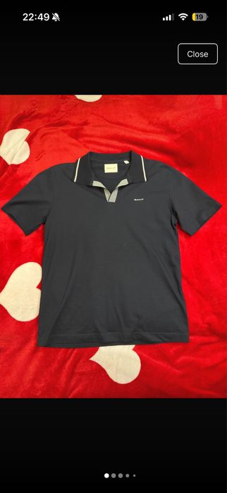 Polo GANT original, culoarea Navy/Eavening blue, Nepurtat, cu cod