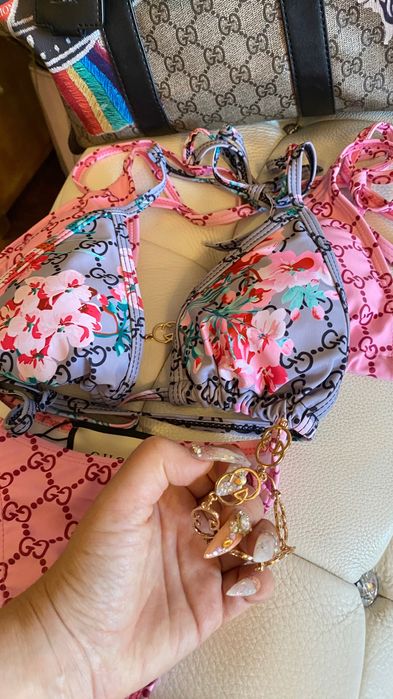 бански бикини S/M/L* Gucci PINK TECHNICAL **floral
