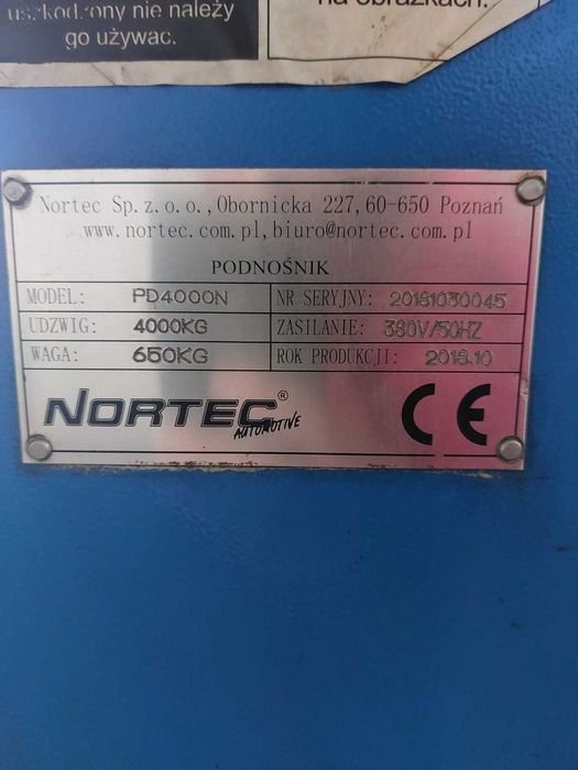 Elevator auto Nortec 4000kg