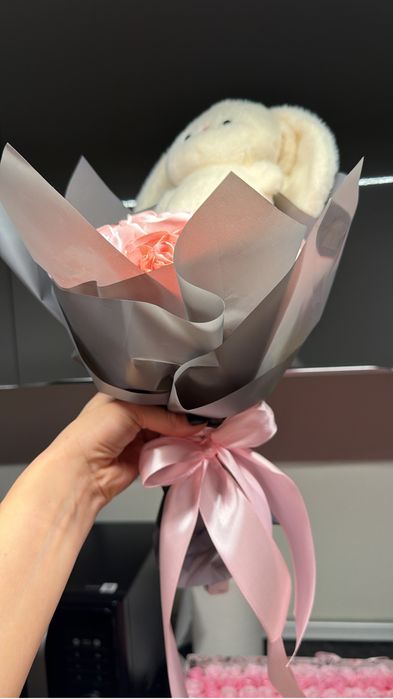 Vand buchet de flori din matase, cu lumini