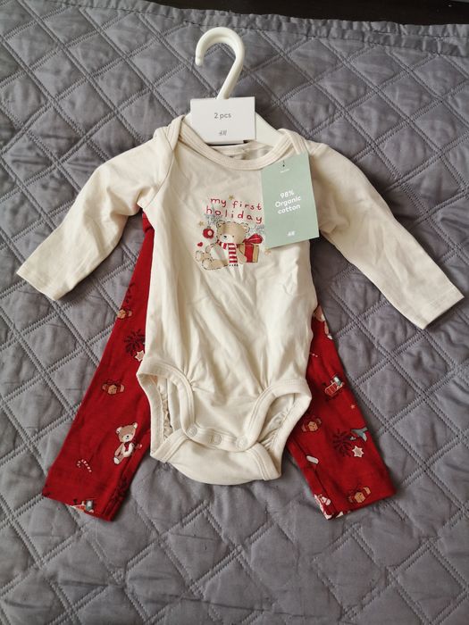 Нов Коледен комплект H&M, размер 62