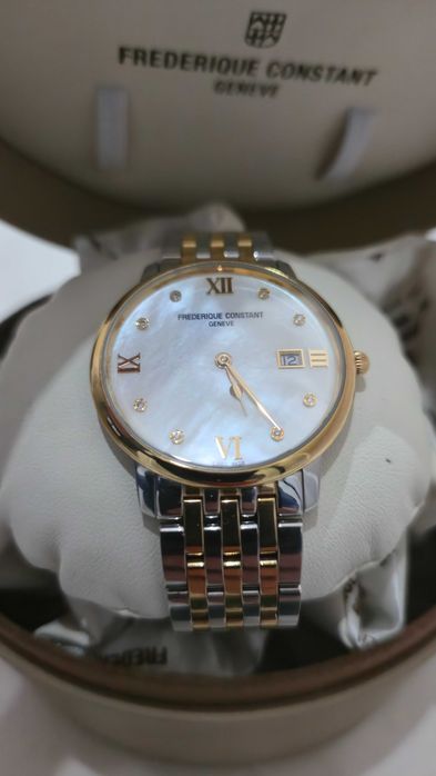 Дамски часовник с диаманти Frederique Constant в гаранция !