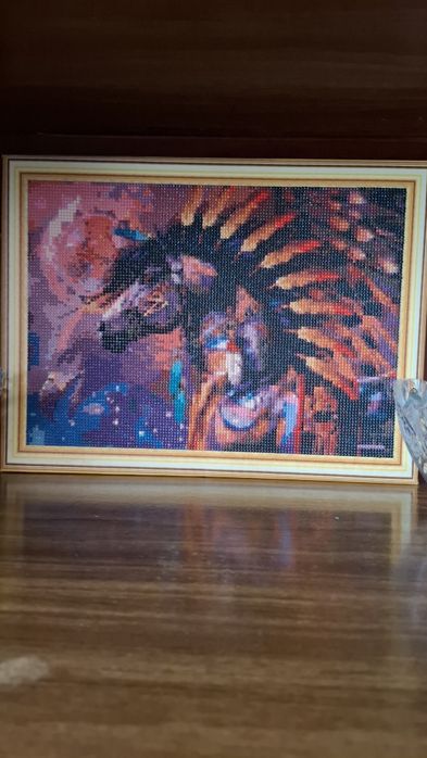 Картина алмазная мозаика Огненная лошадь