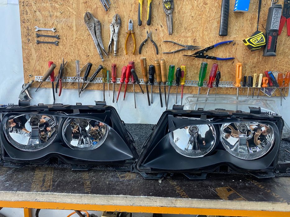 Оригинални фарове за BMW e46 face седан/комби с нови ангелски