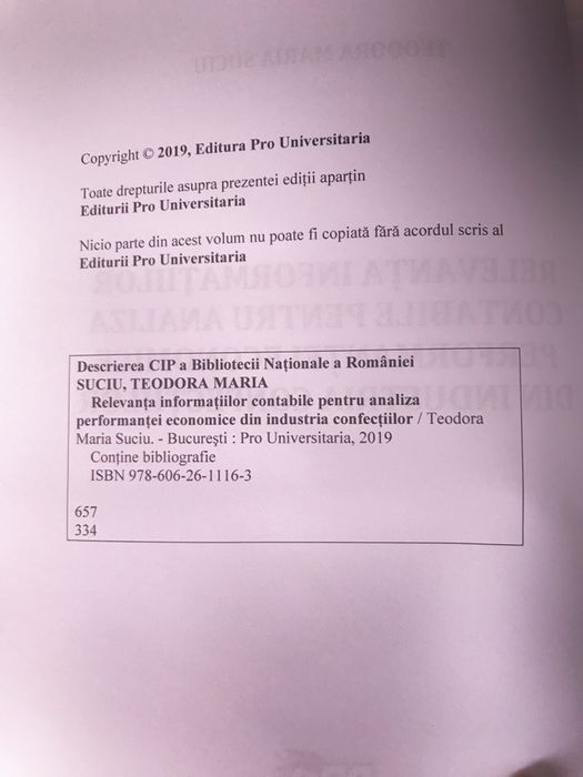 Carte-Relevanta informatiilor contabile pentru analiza performantei ec