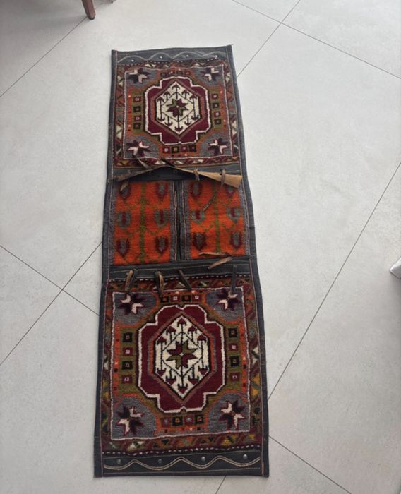 Decor Boho Sac de șa Heybe / Antique Turkish Kilim Saddlebag