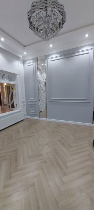 Настил ламината "ёлочкой".Выравнивание полов, наливной пол и ламинат.