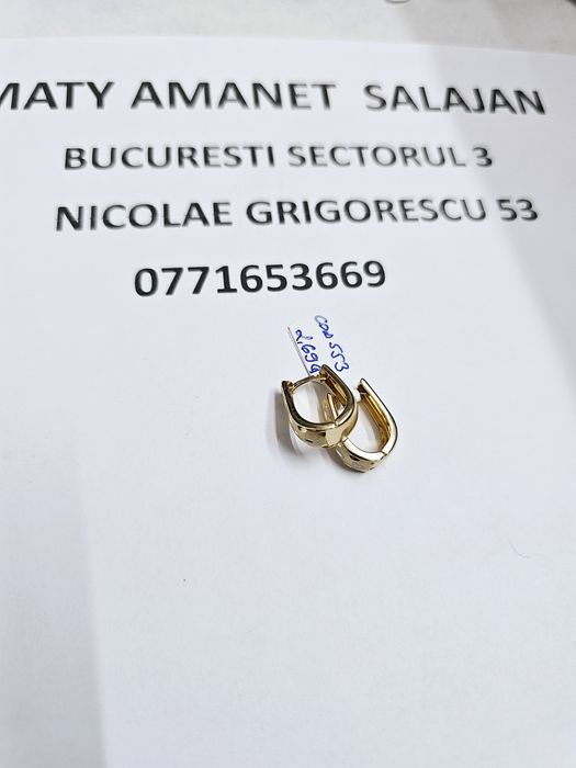 Vand cercei din aur 14 k 2.69 g cod 553