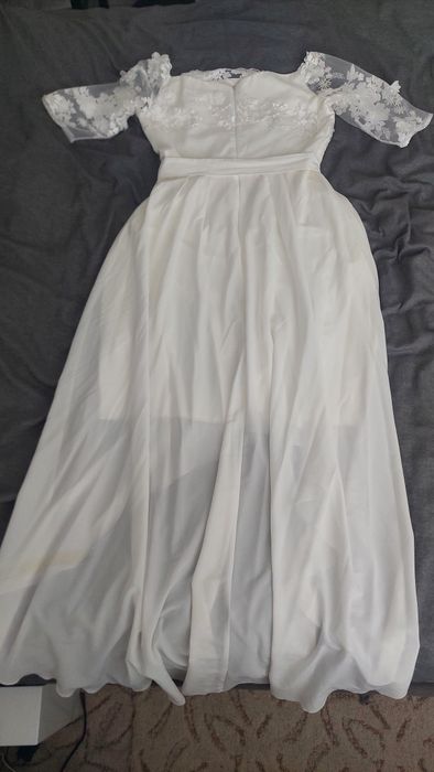 Rochie Cununie Civilă / Nuntă cu dantelă 3D (Pentru modificat / croitorie)