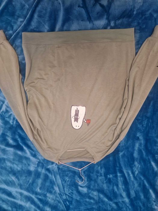 Bluza dama verde Halloween cu fantoma si pisica