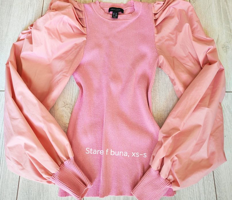 Bluza zara nasturi bijuterie pantaloni camasa piele