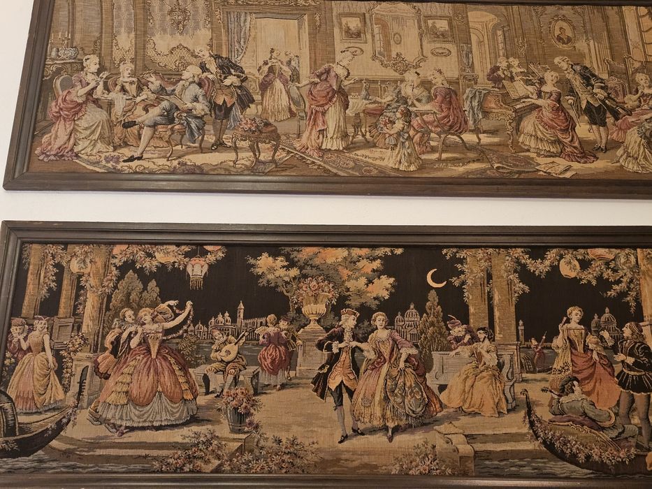 Tapiserie veioza  scena galantă